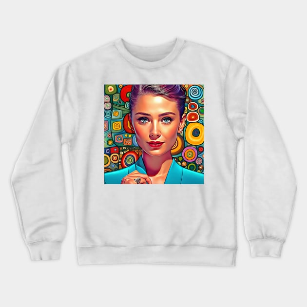 Audrey Hepburn Crewneck Sweatshirt by Colin-Bentham